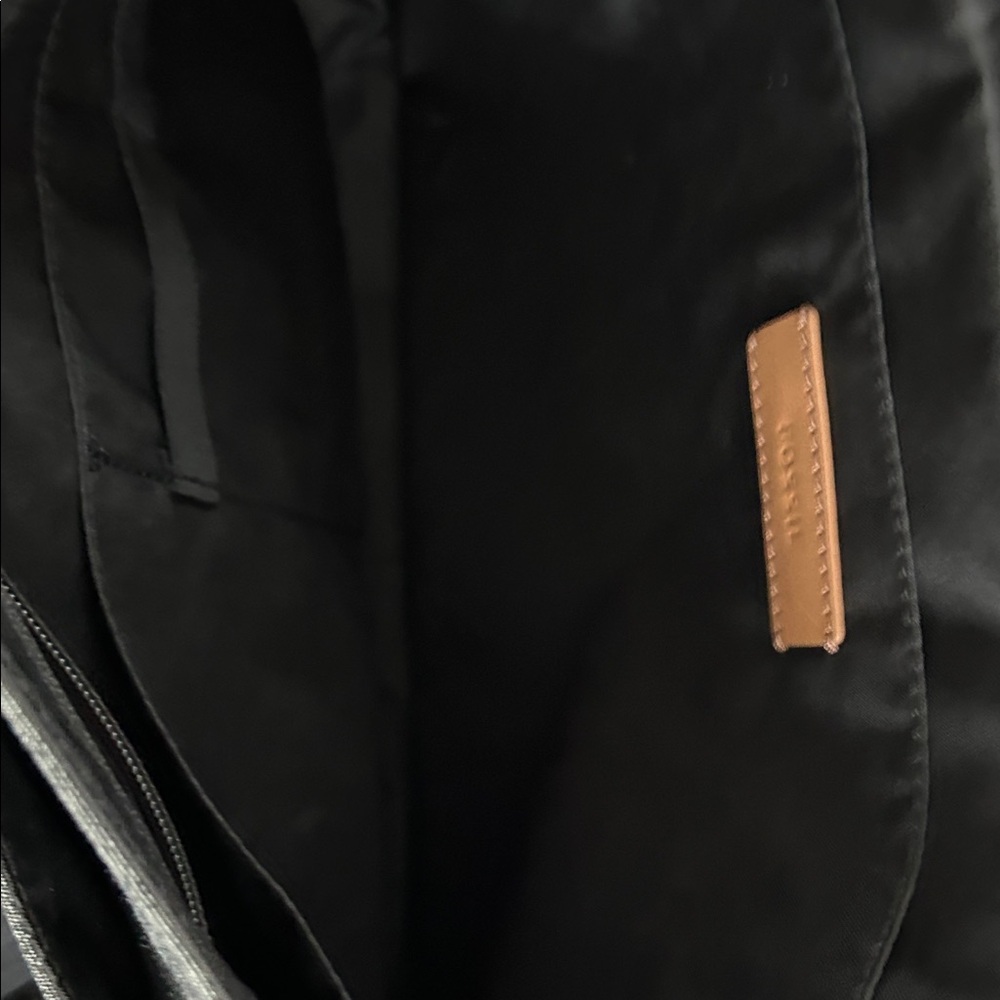 EUC Fossil Gray and Tan Messenger Bag holds laptop. - Picture 11 of 16
